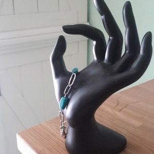 Genuine Turquoise Nugget Station Bracelet